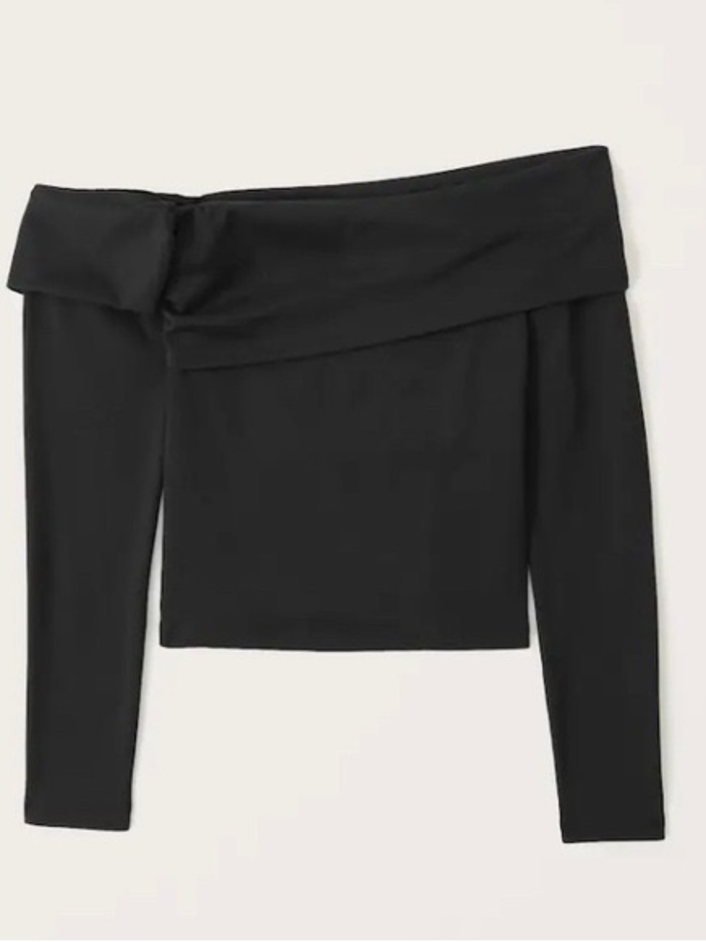 Abercrombie & Fitch Asymmetrical Foldover Off-Shoulder Top | Size Small